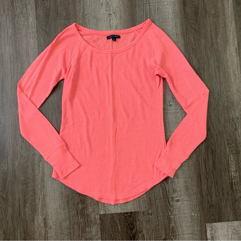 American Eagle Long Sleeve Waffle Top